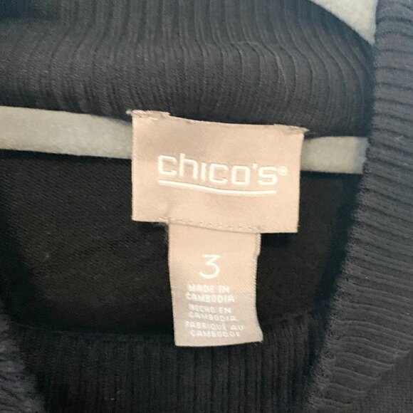 Chico's mock turtleneck lighweight long sleeve pullover sweater - Picture 5 of 9